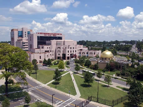 Picture of St. Jude campus from overhead