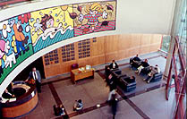 Overhead picture of St. Jude patient care lobby